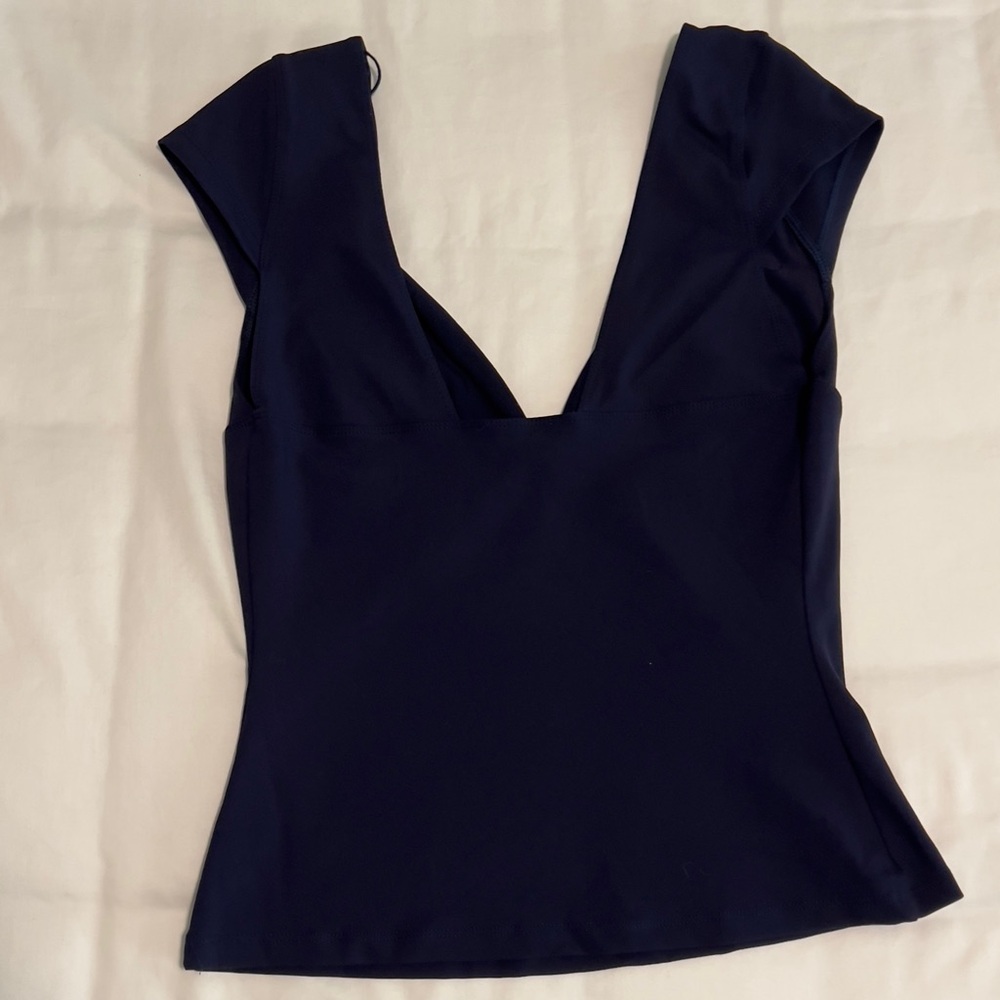 Free People Deep Navy Bodysuit